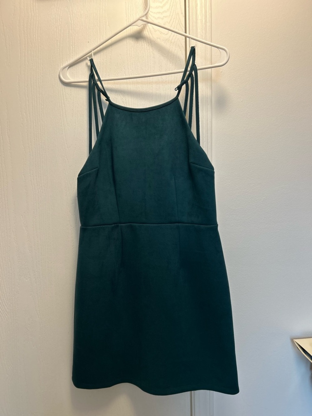 She + Sky Teal Green Strappy Mini Dress